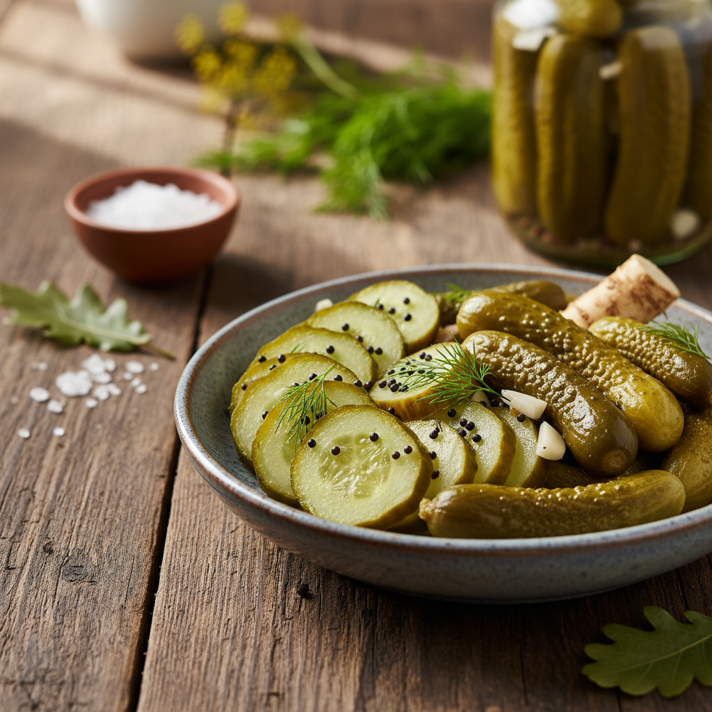 Traškūs marinuoti agurkai: receptas kaip iš parduotuvės
