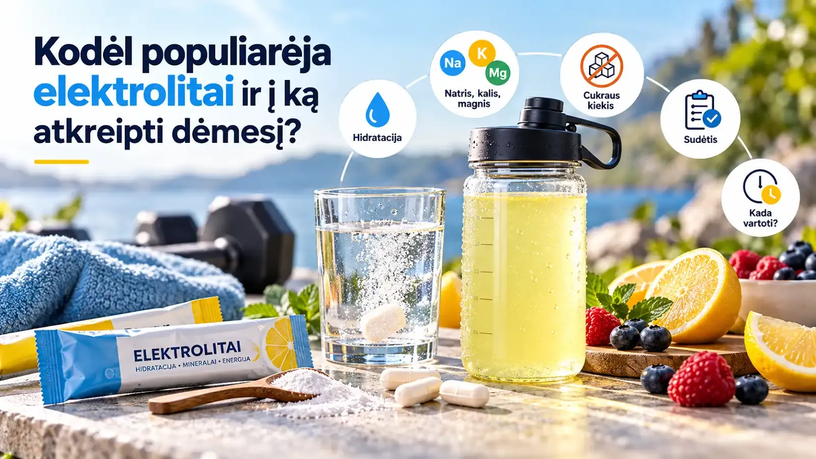 Kodėl Lietuvoje populiarėja elektrolitai ir į ką atkreipti dėmesį?